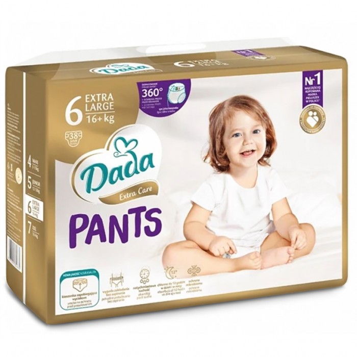 Підгузки-трусики дитячі Dada Extra Care Pants, розмір 6 (16+ кг), 38 шт - 